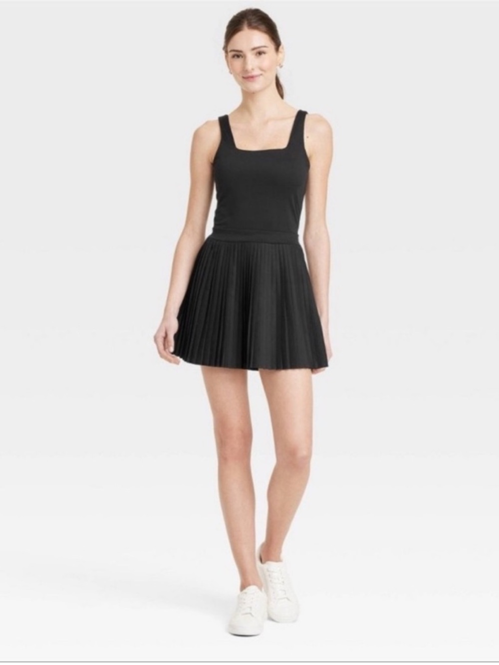 NWT All In Motion Black Pleated Skirt Athletic Active Dress